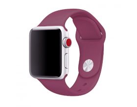 Ремешок силиконовый для Apple Watch 42-44 мм цвет темная фуксия  размер SM