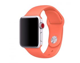 Ремешок силиконовый для Apple Watch 42-44 мм цвет оранжевый  размер SM