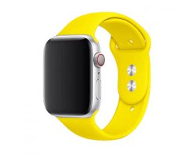 Ремешок силиконовый для Apple Watch 42-44 мм цвет желтый (размер SM)