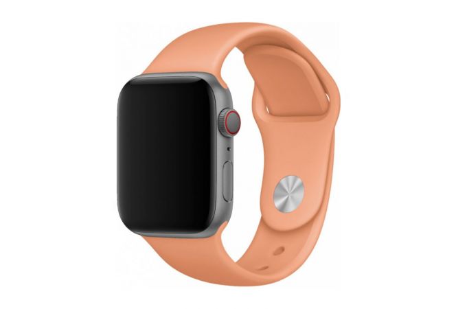 Ремешок силиконовый для Apple Watch 42-44 мм цвет кораллово-персиковый размер SM