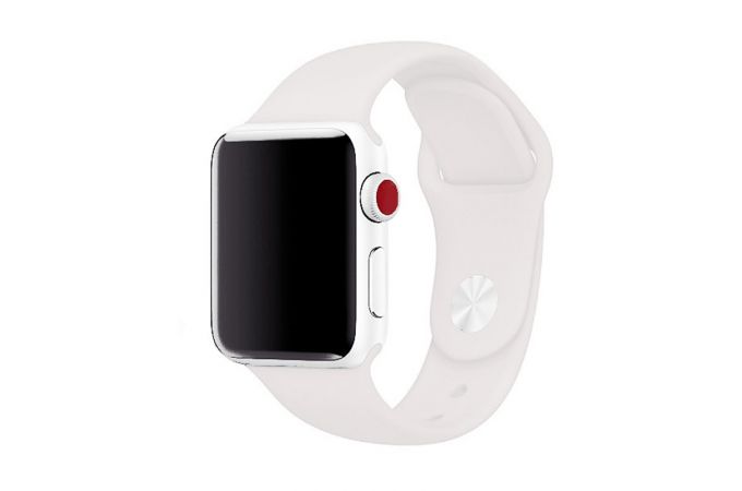 Ремешок силиконовый для Apple Watch 38-40 мм цвет белый размер SM