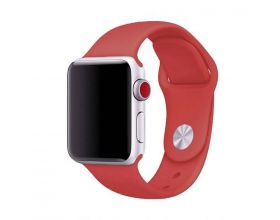 Ремешок силиконовый для Apple Watch 38-40 мм цвет ярко-красный размер SM