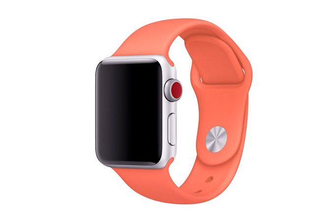 Ремешок силиконовый для Apple Watch 38-40 мм цвет оранжевый размер SM