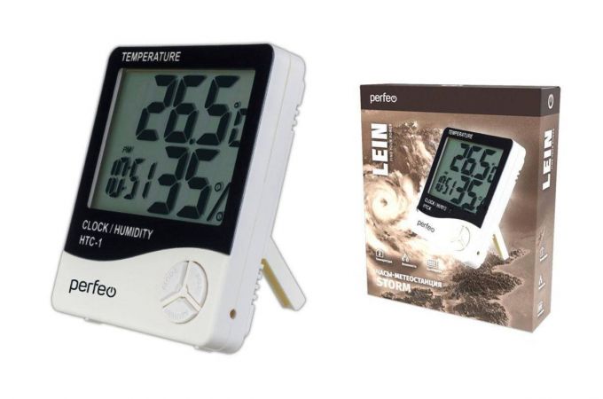 Часы-метеостанция Perfeo "Lein", (PF-HTC-1)