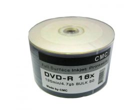 DVD-R 4,7 GB 16x Bulk/50 Full Ink Print для печати цена за 50 шт (CMC)