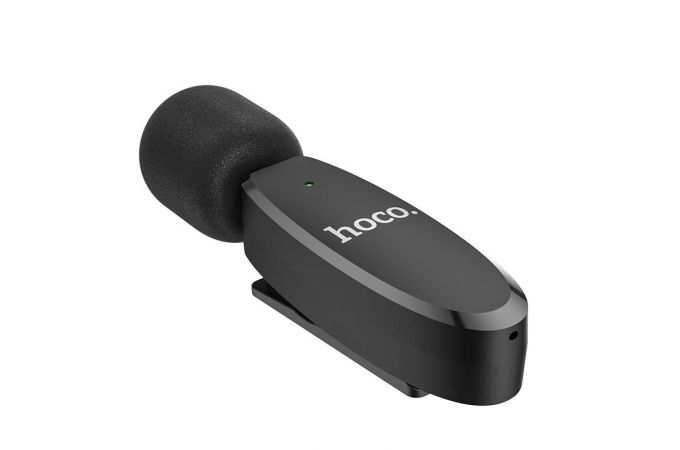 Микрофон беспроводной HOCO L15 Crystal lavalier  wireless microphone digital Type-C черный