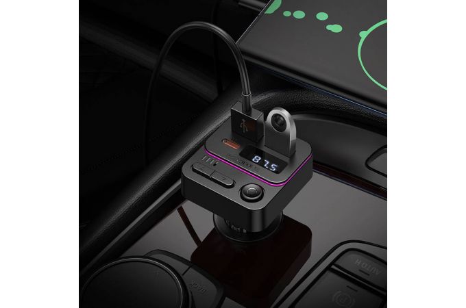 FM-Модулятор BOROFONE BC60 Hero 35W(1A1C) car BT FM transmitter (черный)