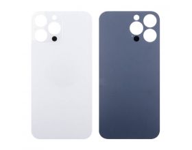 Задняя крышка (стекло) для iPhone 13 Pro Max (белый) легкая установка (литое стекло)