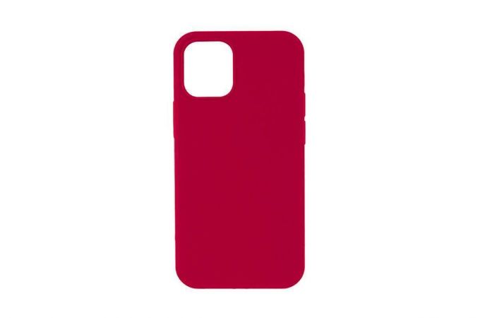 Чехол для iPhone 12 mini (5.4) Silicone Case Soft Touch (красная роза)