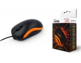 Мышь проводная MIREX MLK111OG 3 кнопки (черно-оранжевый)