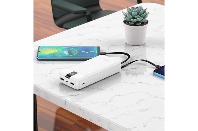 Универсальный дополнительный аккумулятор Power Bank BOROFONE BJ20A (20000 mAh) (белый)