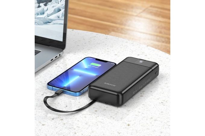 Универсальный дополнительный аккумулятор Power Bank BOROFONE BJ20A (20000 mAh) (черный)