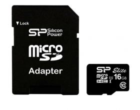 Карта памяти MicroSDHC 16 Gb Silicon Power 100Mb/s UHS-I SP016GBSTHBU1V10SP