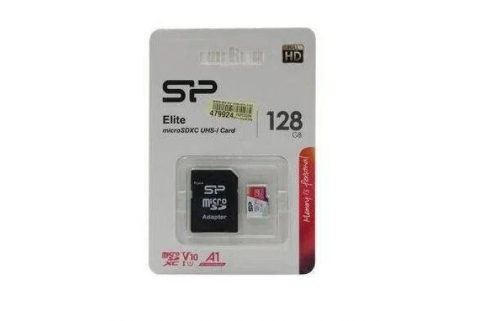 Карта памяти MicroSDXC_128 Gb Silicon Power 100Mb/s Elite Class 10 UHS-I U1 SP128GBSTXBV1V20SP