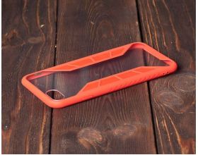 Чехол для iPhone 7+/8+ X-Серия с красным бампером (прозрачный)