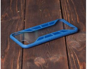 Чехол для iPhone 7+/8+ X-Серия с синим бампером (прозрачный)