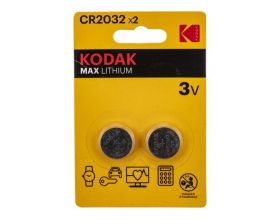 Батарейка литиевая KODAK CR2032/2BL MAX Lithium цена за блистер 2 шт