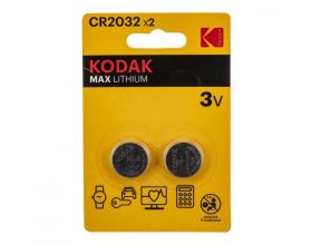 Батарейка литиевая KODAK CR2032/2BL MAX Lithium цена за блистер 2 шт