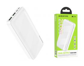 Универсальный дополнительный аккумулятор Power Bank BOROFONE BJ27A (20000 mAh) (белый)