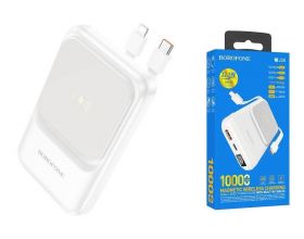 Универсальный дополнительный аккумулятор Power Bank BOROFONE BJ26 Spencer PD20W magnetic wireless (10000 mAh) (белый)