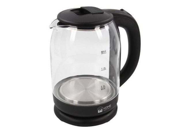 Чайник HOME ELEMENT HE-KT-191 черный жемчуг 1800 Вт, 2 литра, СТЕКЛО