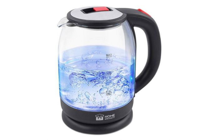 Чайник HOME ELEMENT HE-KT-2301 красный рубин 1800 Вт, 2 литра, СТЕКЛО