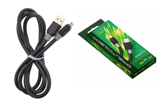 Кабель USB - MicroUSB Орбита OT-SMM59 USB 6А 1.2м (черный)