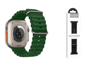 Ремешок для Apple Watch HOCO WA12 Силиконовый ремешок Original series marine с двойной пряжкой (42-49 мм, люцерна)