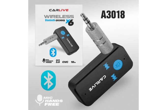 Адаптер CARLIVE AUX Bluetooth BT-X6  (10pcs)
