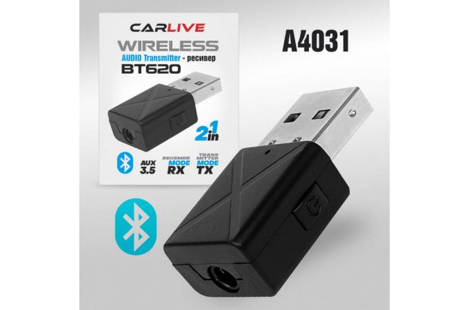 Адаптер CARLIVE AUX+USB Bluetooth BT620  (10pcs)