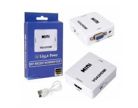 Адаптер H127 Mini VGA2HDMI 1080p Converter (White) 10pcs