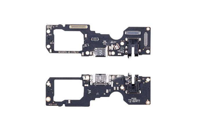 Шлейф для OPPO A78 4G (CPH2565) с разъемом зарядки + разъем гарнитуры (плата)