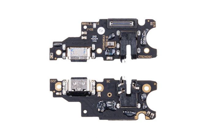 Шлейф для Realme C65 4G (RMX3910) с разъемом зарядки + разъем гарнитуры (плата)