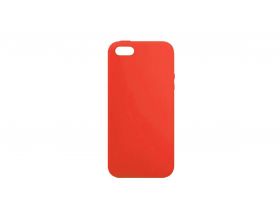 Чехол для iPhone 5/5S/SE плотный матовый (серия Colors) (ярко-красный)