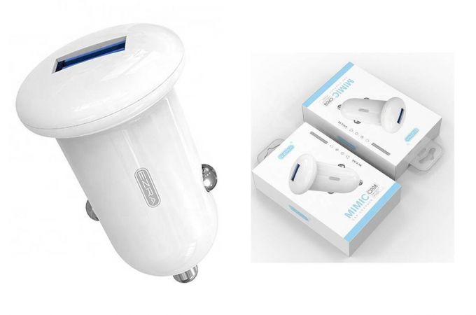 Автомобильное зарядное устройство АЗУ USB EZRA CR08 (QC3.0,2400mA) (белый)