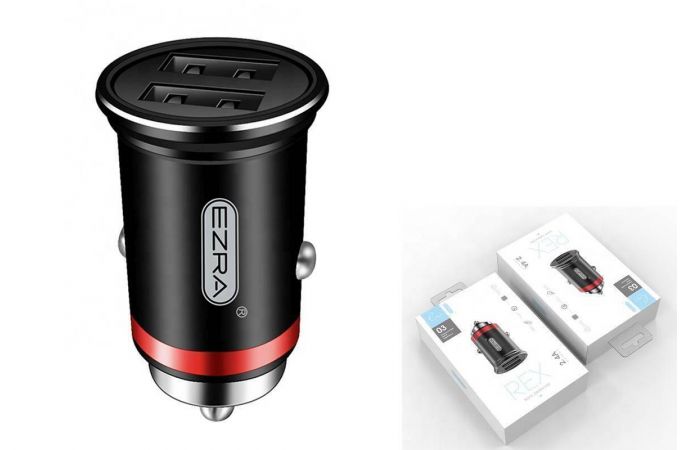 Автомобильное зарядное устройство АЗУ USB EZRA CR03 (5B,2400mA) (черный)