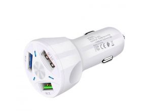 Автомобильное зарядное устройство АЗУ USB TDS TS-CAU32  (QC3.0,7000mA) (белый)