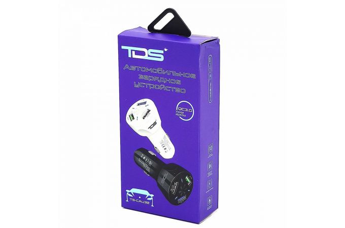 Автомобильное зарядное устройство АЗУ USB TDS TS-CAU32  (QC3.0,7000mA) (белый)