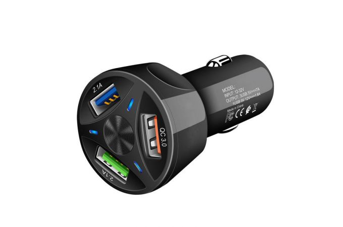 Автомобильное зарядное устройство АЗУ USB TDS TS-CAU32 (QC3.0,7000mA) (черный)