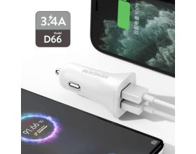 Автомобильное зарядное устройство АЗУ USB SENDEM D66 Белый (5B,3400mA) (белый)