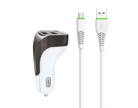 Автомобильное зарядное устройство АЗУ USB + кабель MicroUSB MAIMi T20 (5B,2400mA)