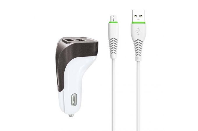Автомобильное зарядное устройство АЗУ USB + кабель MicroUSB MAIMi T20 (5B,2400mA)