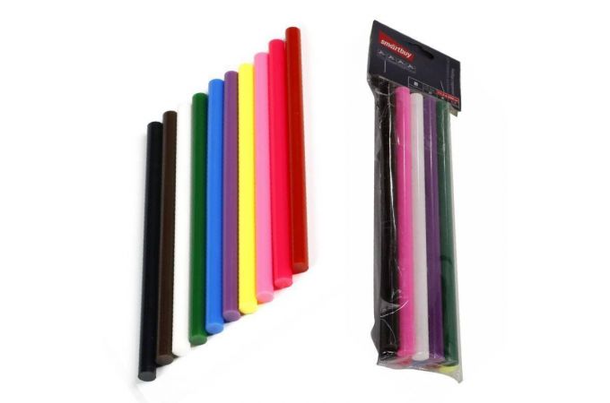 Стержни клеевые для клеевого пистолета Smartbuy tools D=11.2мм x 200мм, EVA,цветн., 10 шт (SBT-GGGC-10)