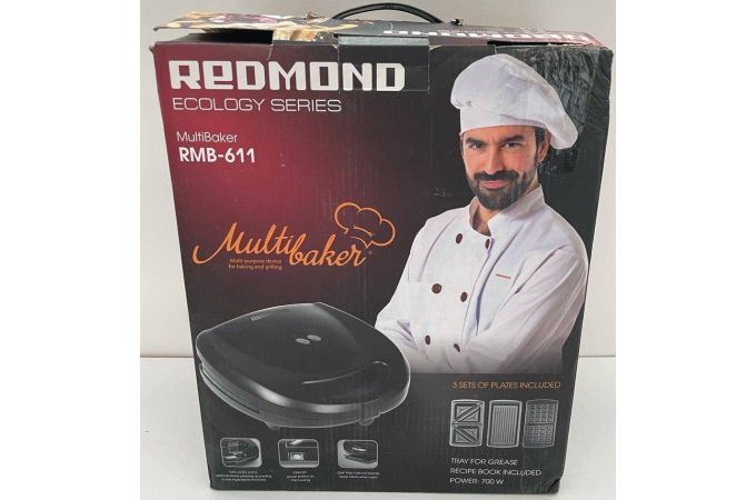 Вафельница REDMOND RMB-611 черная (-15%), №770, б/у