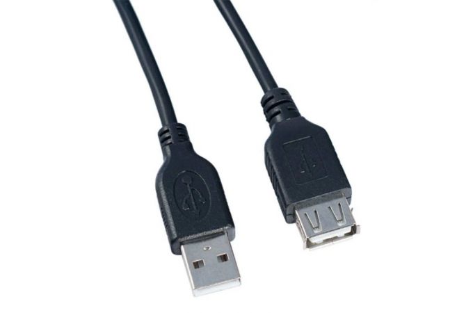 Кабель USB 2.0 удлинитель (штекер-гнездо) PERFEO USB2.0 A вилка - А розетка, длина 0,5 м. (U4501)