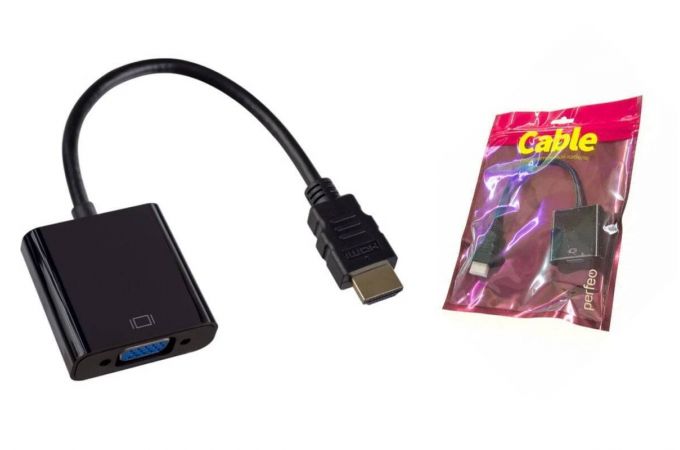 Конвертер переходник PERFEO HDMI A вилка - VGA/SVGA розетка (A7022)