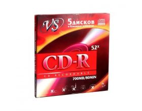 CD-RW VS 80 4-12x конверт (цена за 5 дисков)