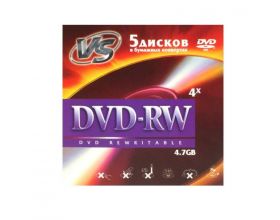 DVD+RW VS 4,7 GB 4x конверт (цена за 5 дисков)