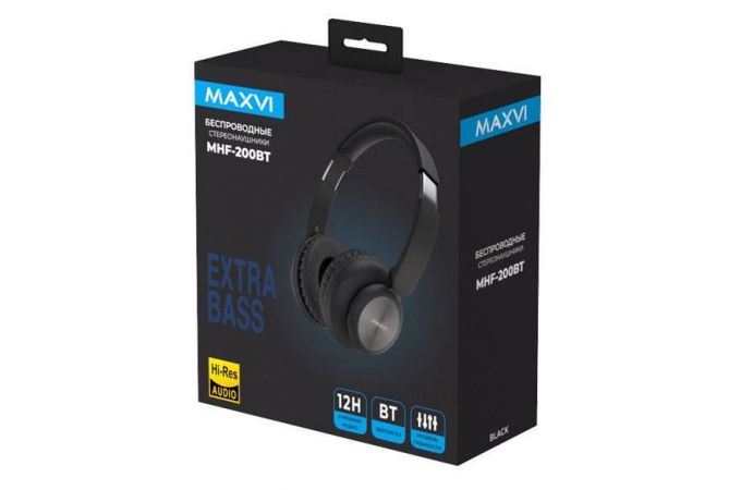 Bluetooth наушники Maxvi MHF-200BT черные