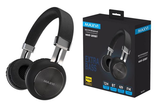 Bluetooth наушники Maxvi MHF-201BT черные